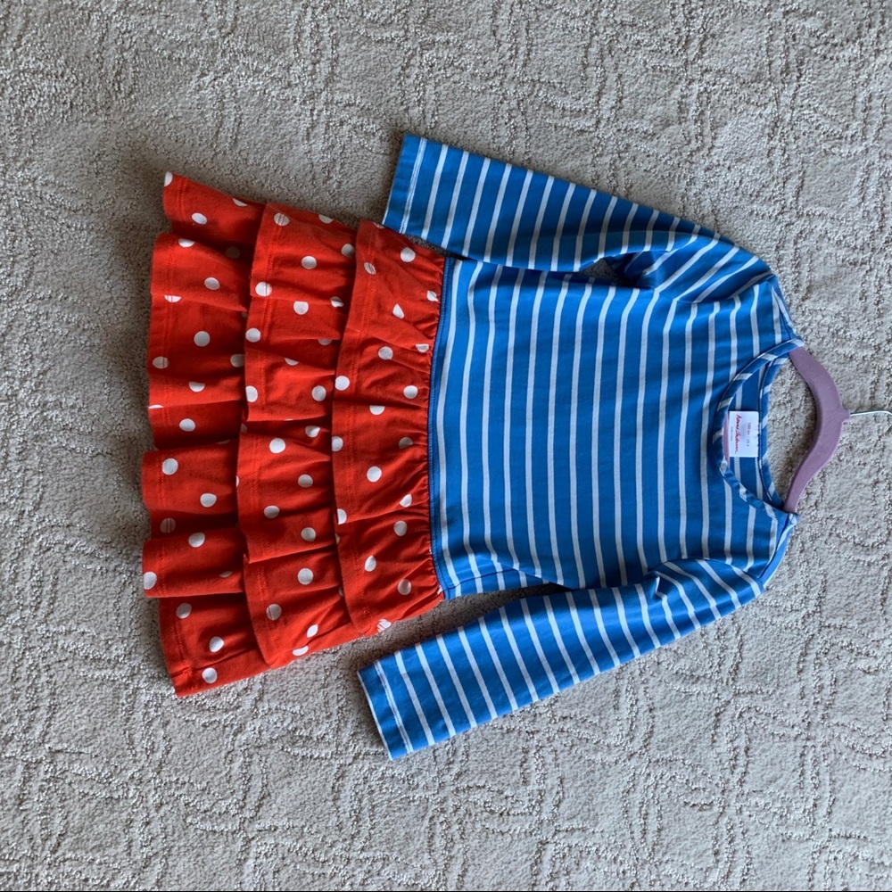 Hanna Andersson red white blue dress size 4